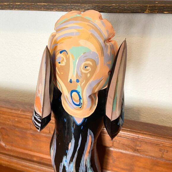 “THE SCREAM" Edvard Munch Inflatable Figurine 19" Doll Blow-Up Vintage 1993 - Picture 9 of 9